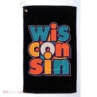 Fun Abstract Wisconsin Name Golf Towel thumb 0