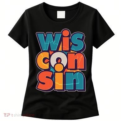 Fun Abstract Wisconsin Name Women's T-Shirt