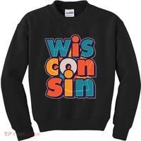 Fun Abstract Wisconsin Name Kids Sweatshirt thumb 0