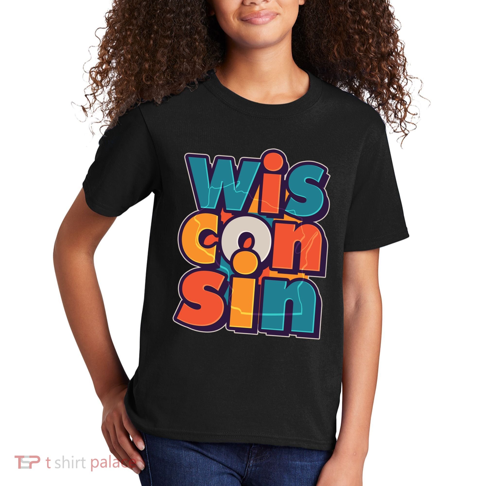 Fun Abstract Wisconsin Name Kids T-Shirt