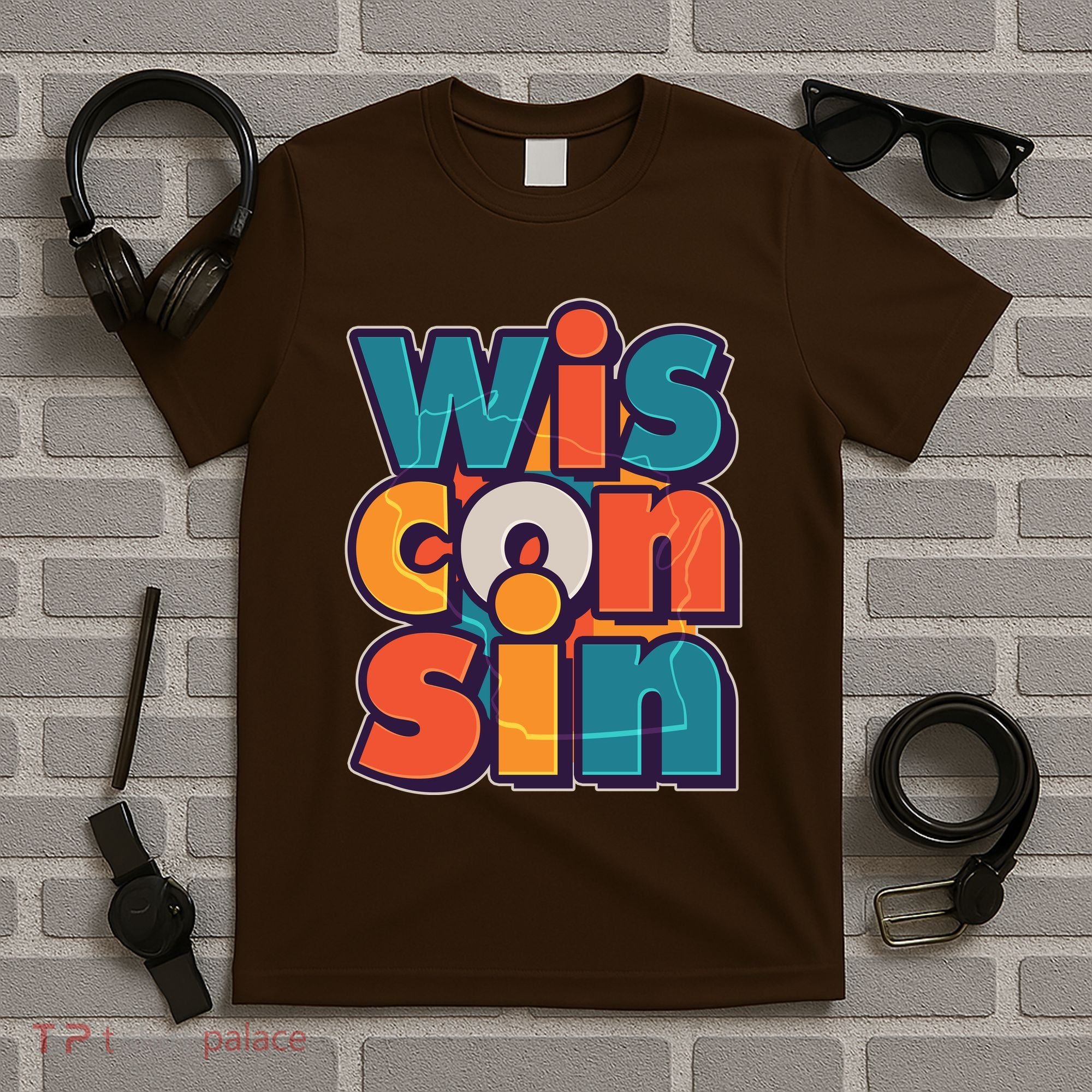 Fun Abstract Wisconsin Name T-Shirt