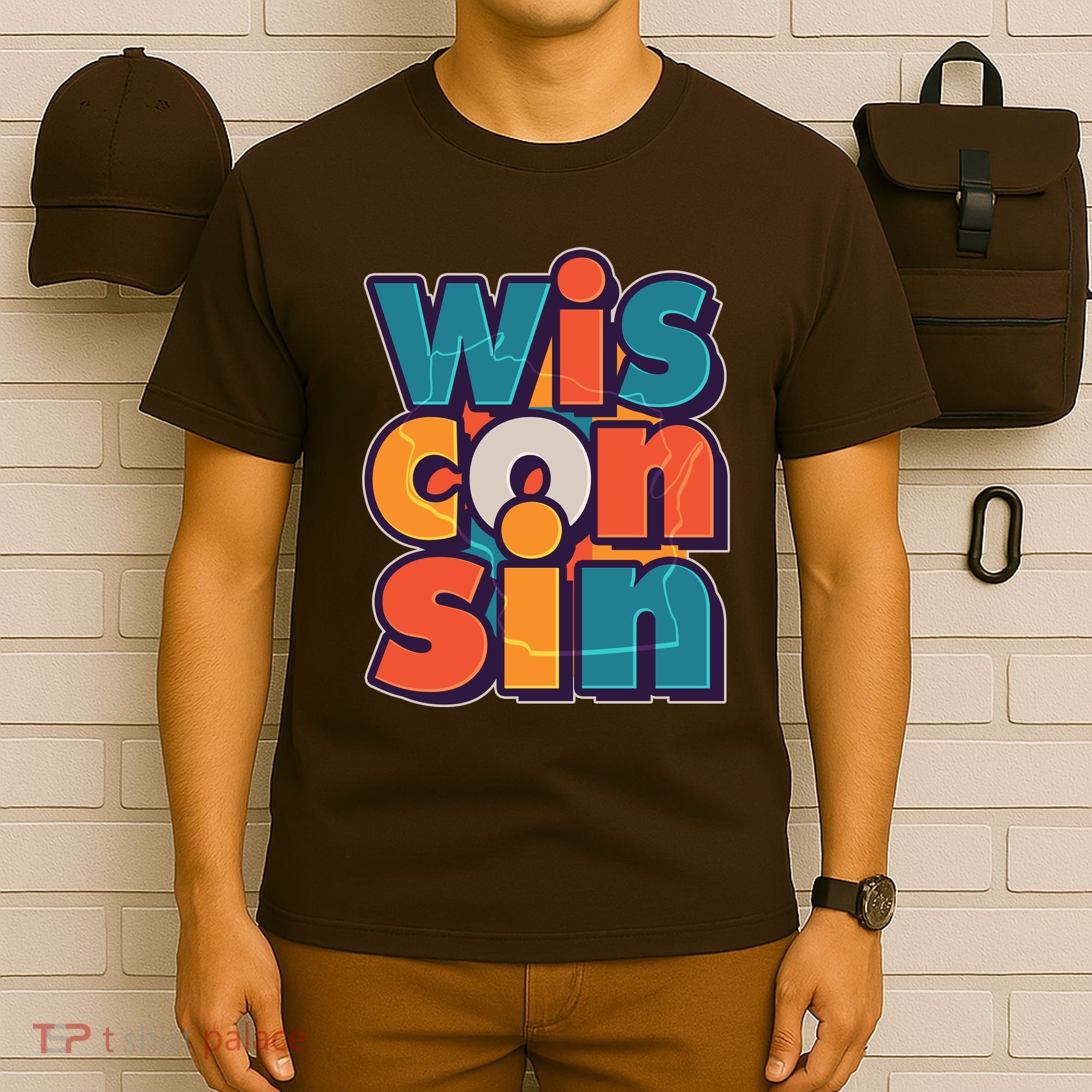 Fun Abstract Wisconsin Name T-Shirt