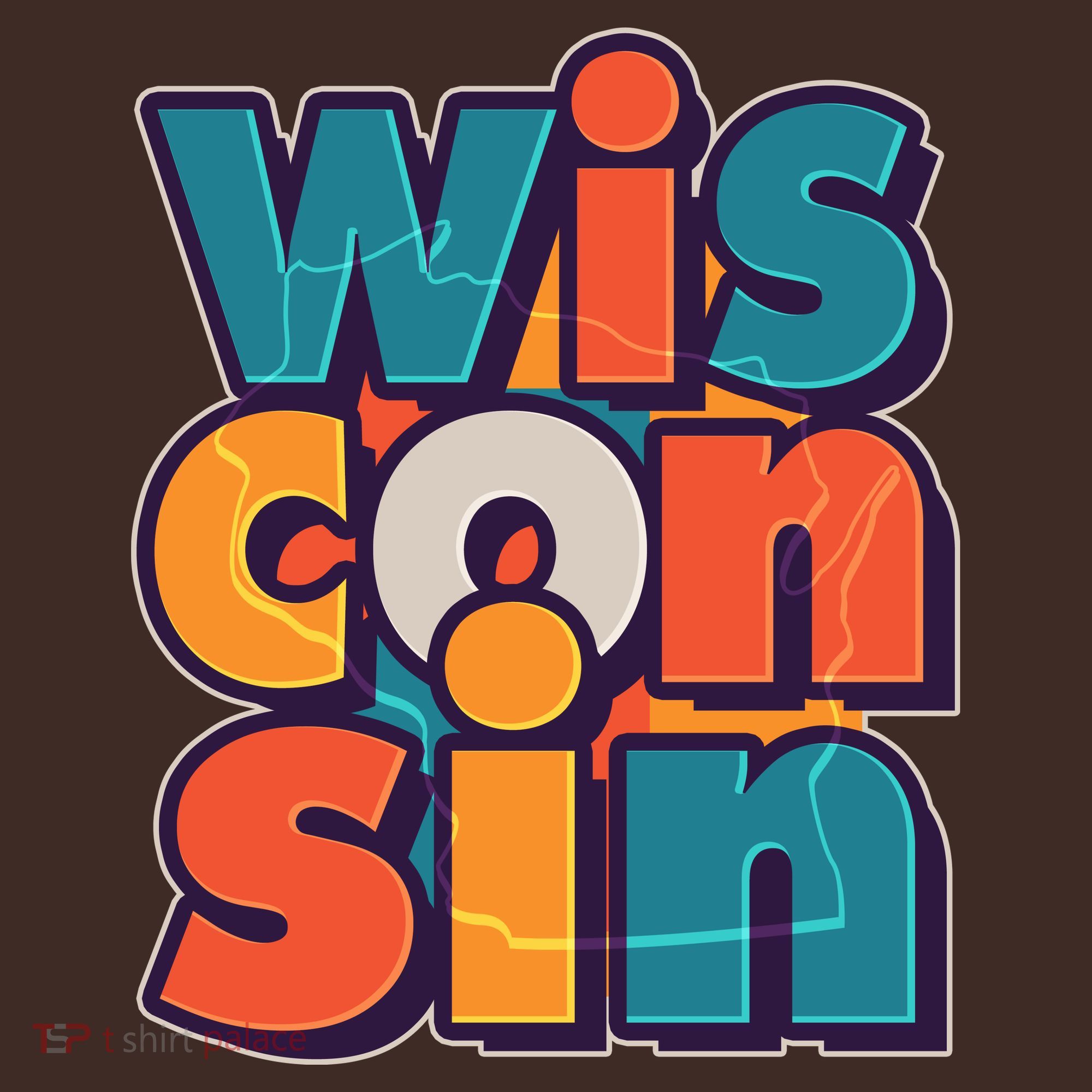 Fun Abstract Wisconsin Name T-Shirt