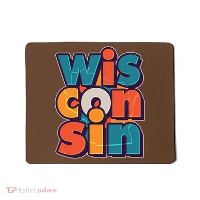 Fun Abstract Wisconsin Name Mousepad