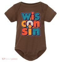 Fun Abstract Wisconsin Name Baby Bodysuit thumb 0