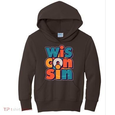 Fun Abstract Wisconsin Name Kids Hoodie