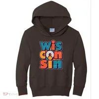Fun Abstract Wisconsin Name Kids Hoodie thumb 0