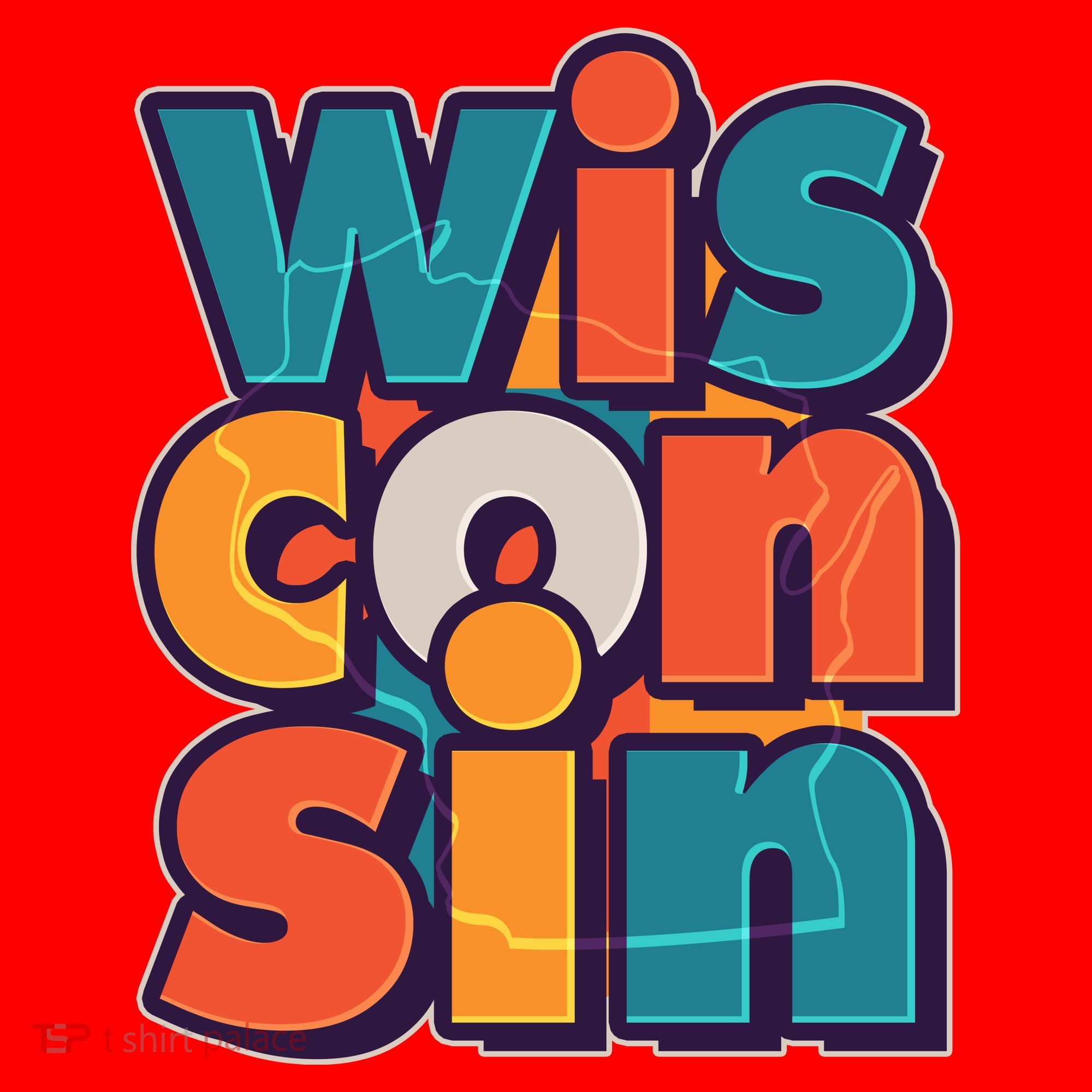 Fun Abstract Wisconsin Name Santa Hat