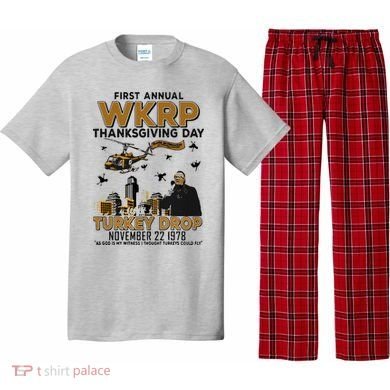 First Annual Wkrp Thanksgiving Day Turkey Drop Pajama Set