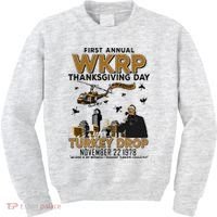 First Annual Wkrp Thanksgiving Day Turkey Drop Kids Sweatshirt thumb 0
