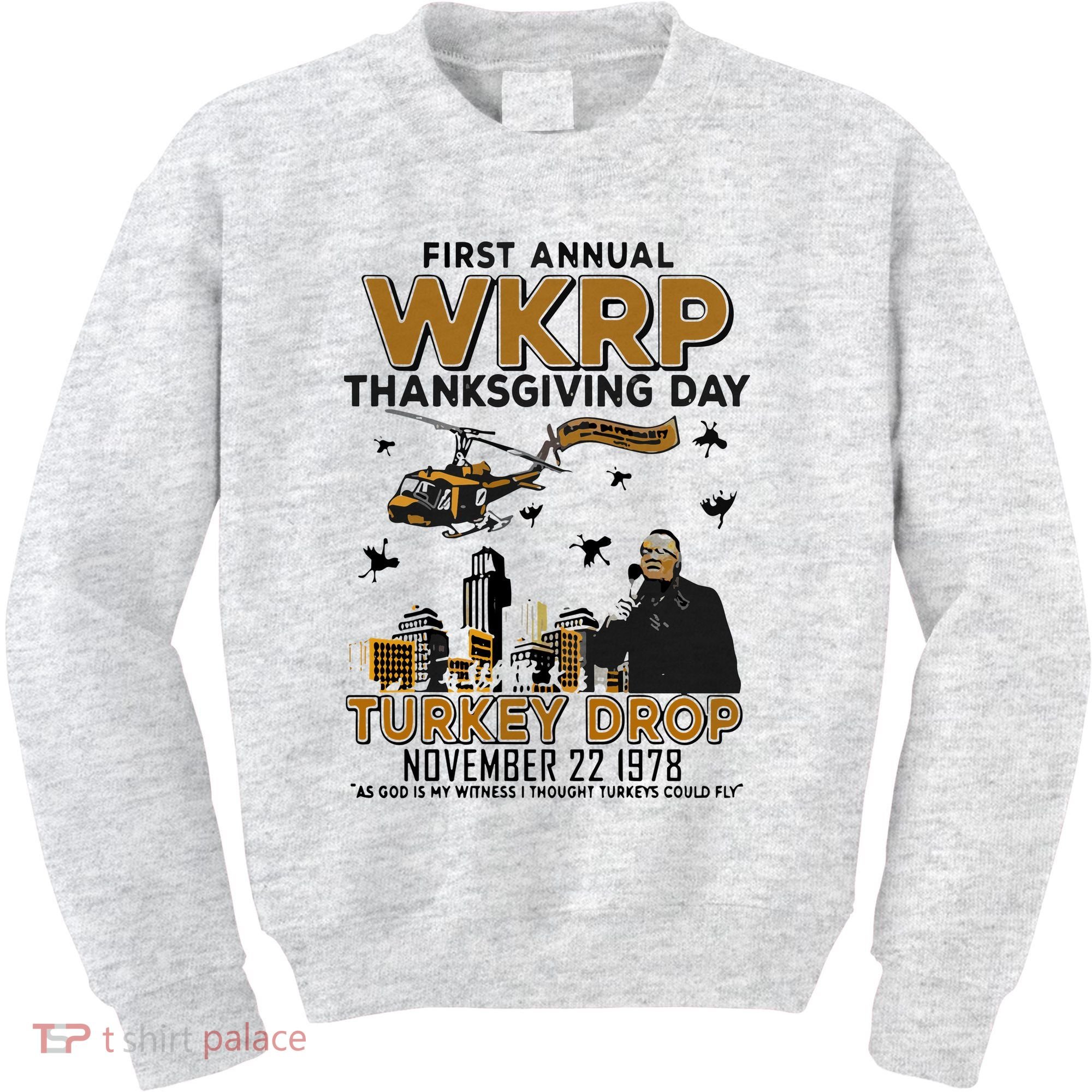 First Annual Wkrp Thanksgiving Day Turkey Drop Kids Sweatshirt