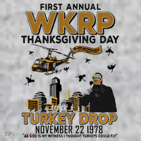 First Annual Wkrp Thanksgiving Day Turkey Drop Kids Sweatshirt thumb 2