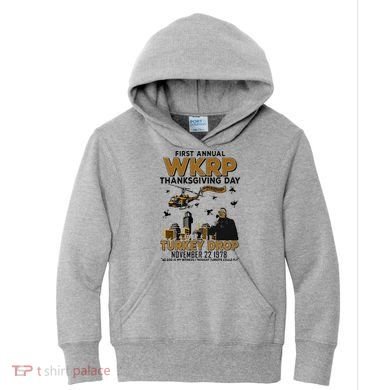 First Annual Wkrp Thanksgiving Day Turkey Drop Kids Hoodie