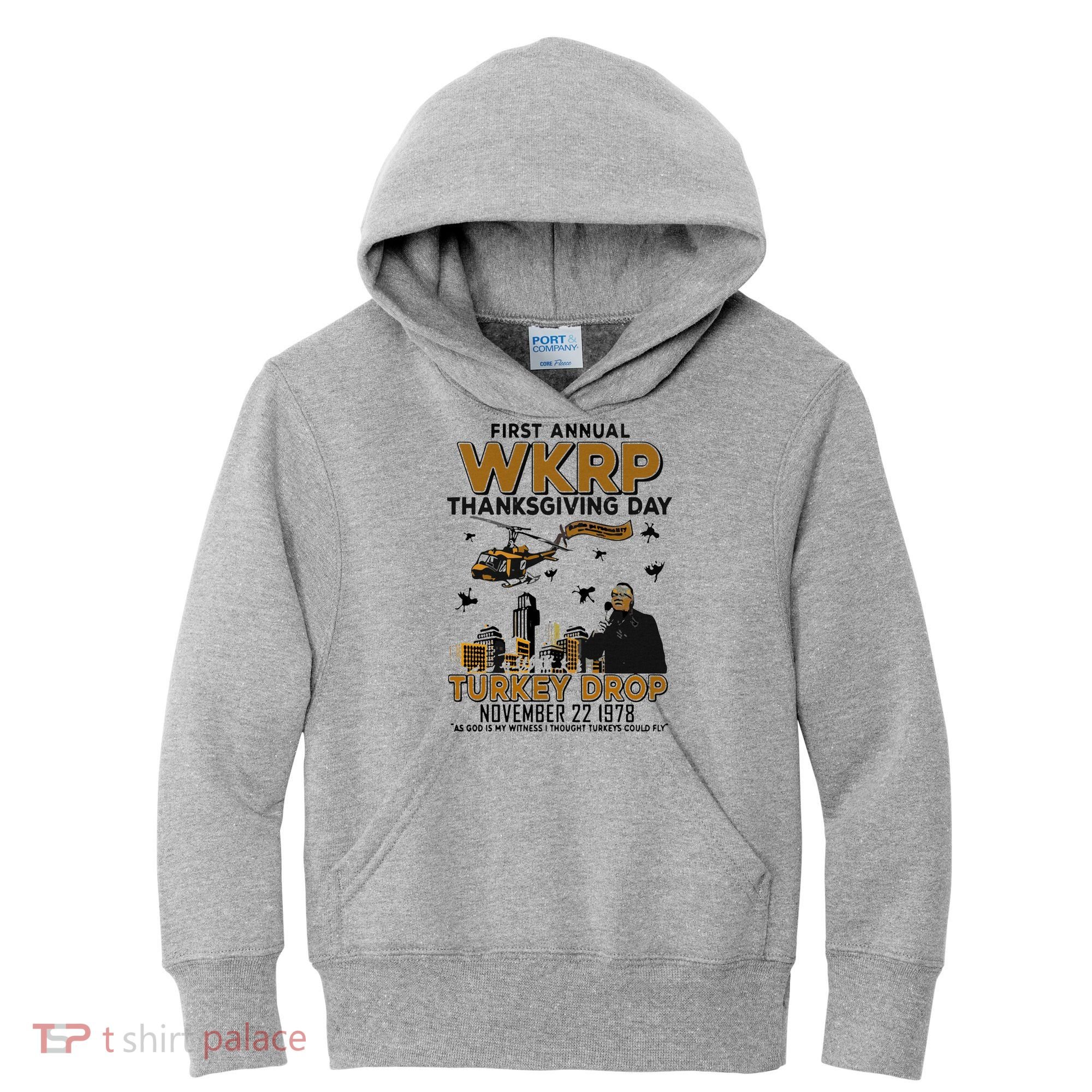 First Annual Wkrp Thanksgiving Day Turkey Drop Kids Hoodie