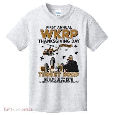 First Annual Wkrp Thanksgiving Day Turkey Drop Kids T-Shirt