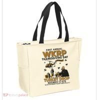 First Annual Wkrp Thanksgiving Day Turkey Drop Tote Bag thumb 2