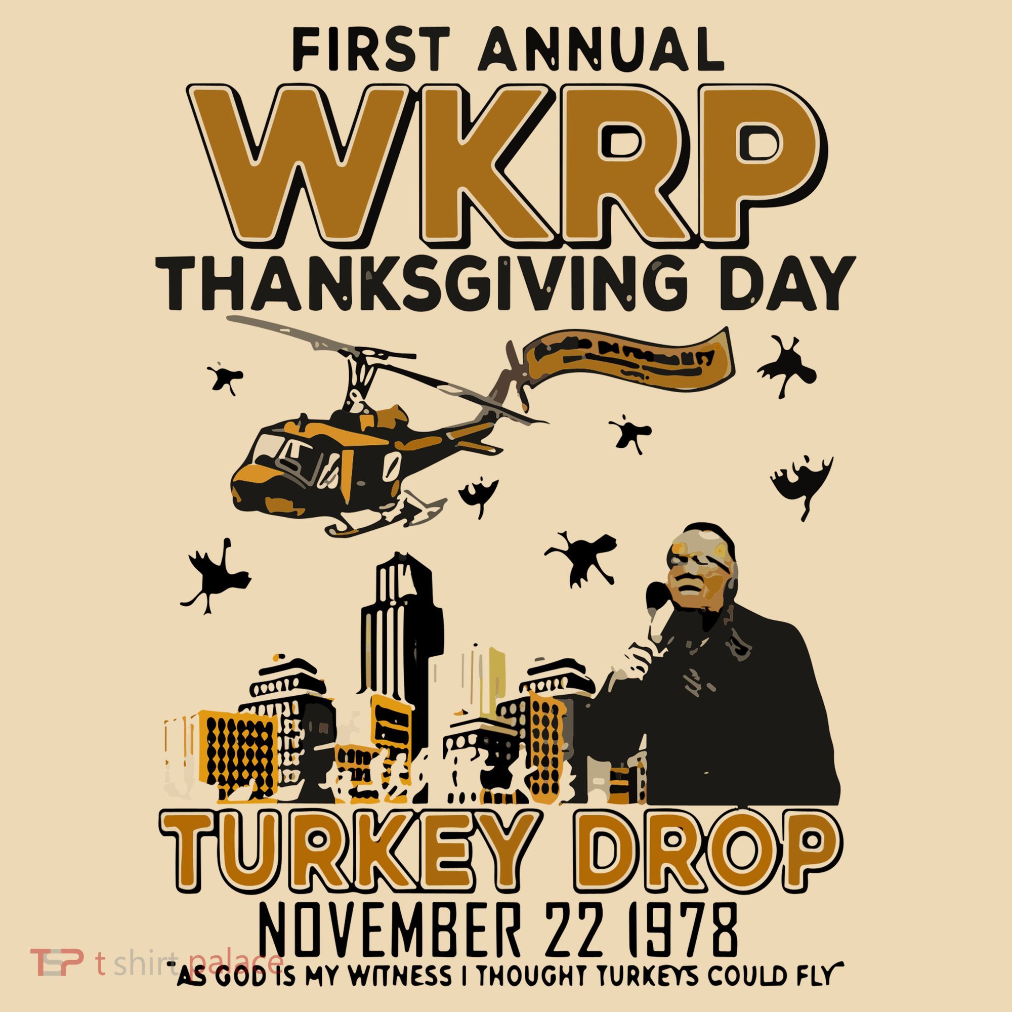 First Annual Wkrp Thanksgiving Day Turkey Drop Tote Bag