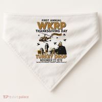 First Annual Wkrp Thanksgiving Day Turkey Drop USA-Made Doggie Bandana thumb 0