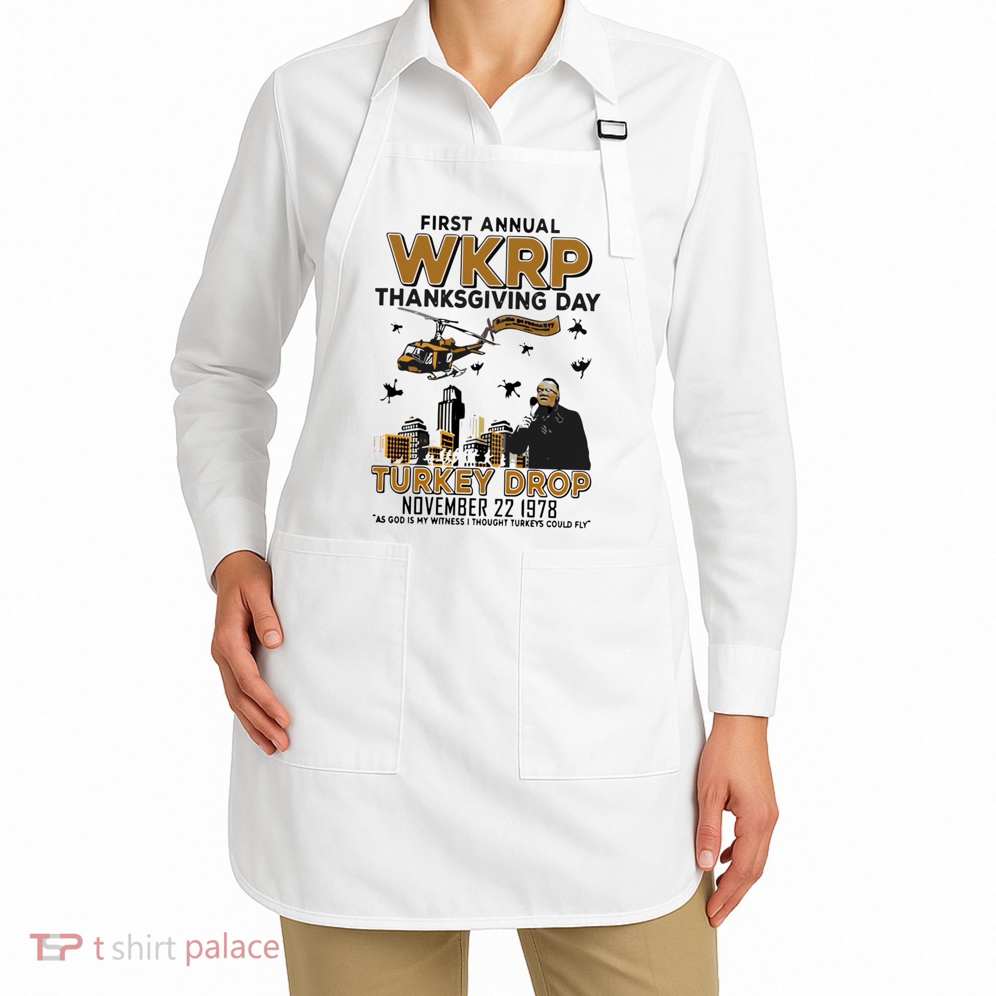 First Annual Wkrp Thanksgiving Day Turkey Drop Apron