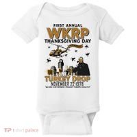 First Annual Wkrp Thanksgiving Day Turkey Drop Baby Bodysuit thumb 0