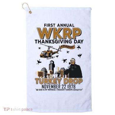 First Annual Wkrp Thanksgiving Day Turkey Drop Golf Towel