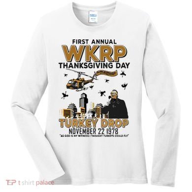 First Annual Wkrp Thanksgiving Day Turkey Drop Women's Long Sleeve Shirt