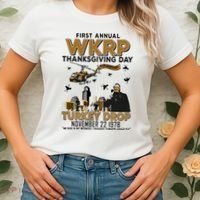 First Annual Wkrp Thanksgiving Day Turkey Drop Women's T-Shirt thumb 2