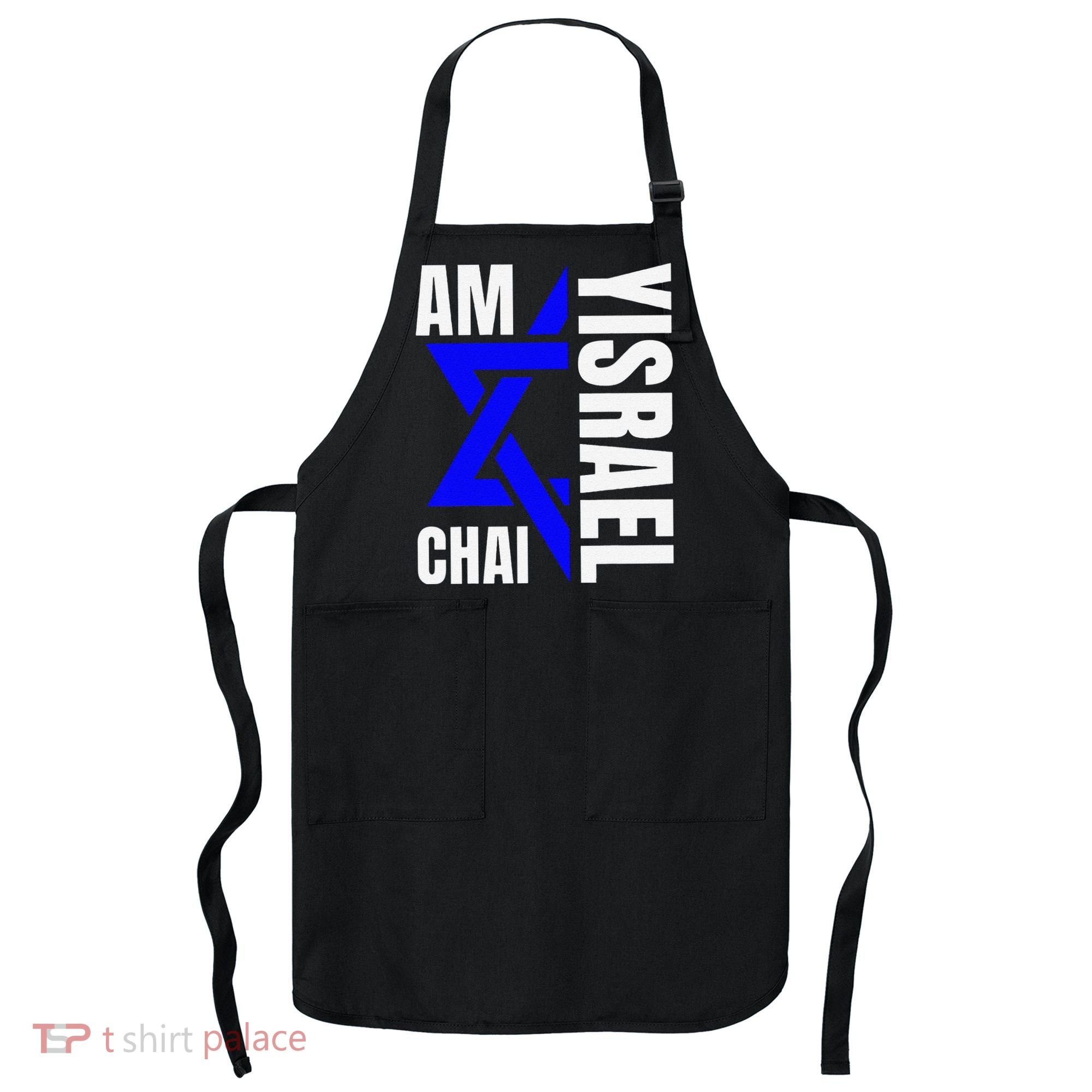 Funny Am Yisrael Chai Israel Star Of David Apron