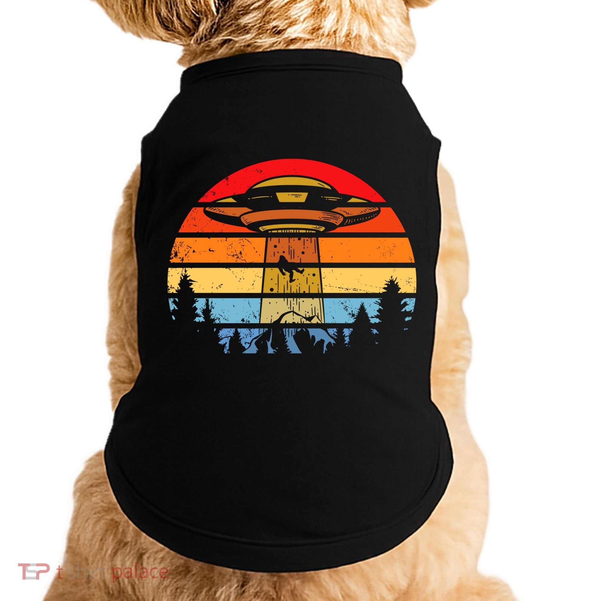 Funny Alien Yeti Bigfoot UFO Plus Size Doggie Tank