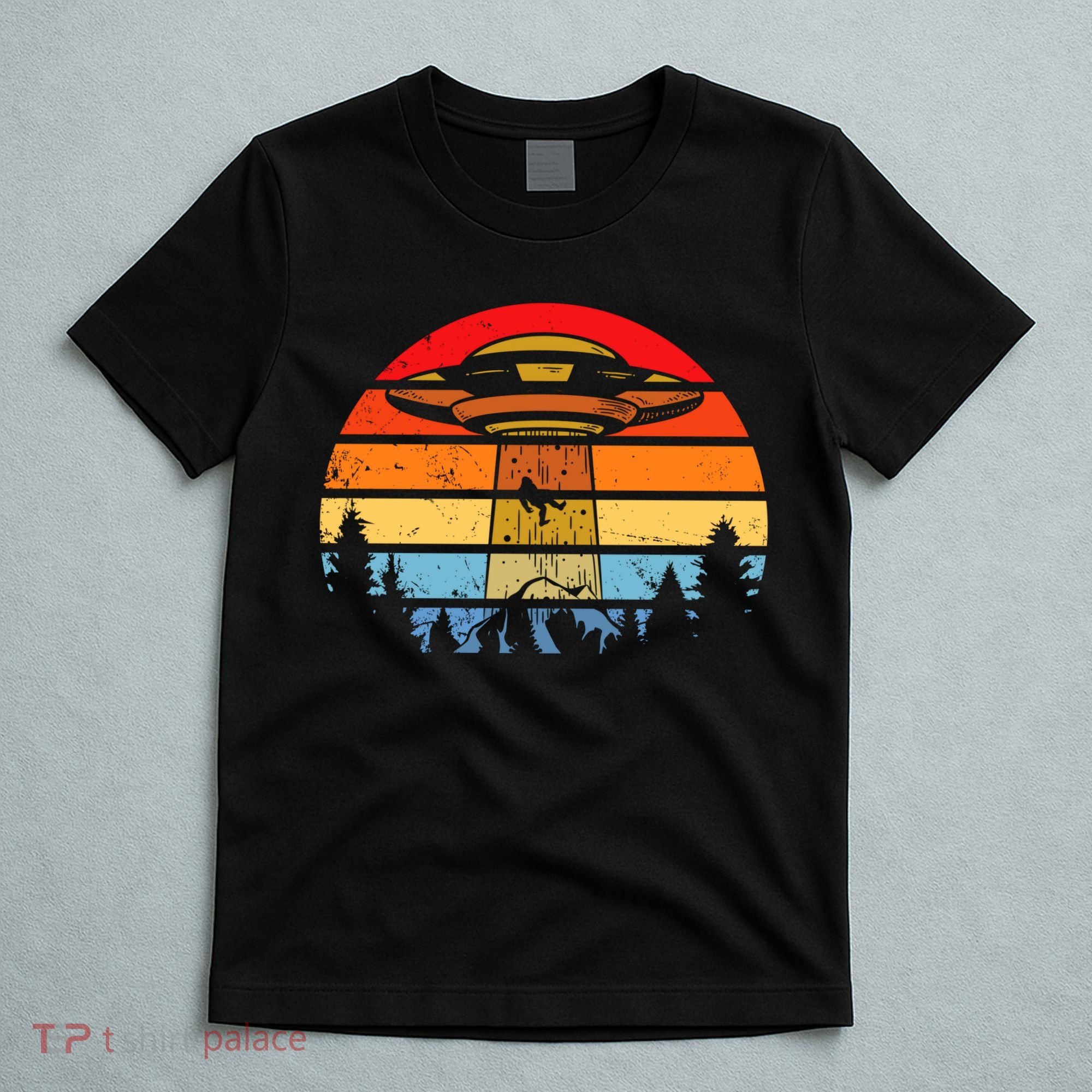 Funny Alien Yeti Bigfoot UFO Plus Size T-Shirt