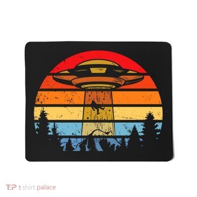 Funny Alien Yeti Bigfoot UFO Plus Size Mousepad