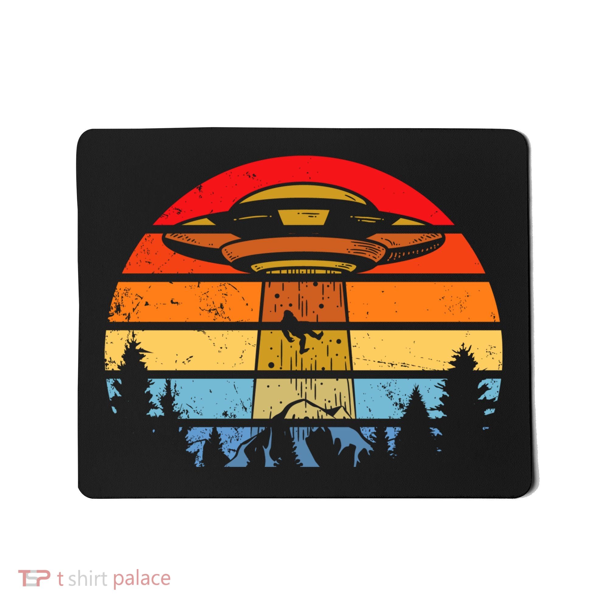 Funny Alien Yeti Bigfoot UFO Plus Size Mousepad