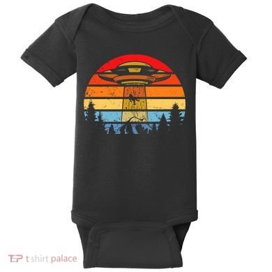 Funny Alien Yeti Bigfoot UFO Plus Size Baby Bodysuit
