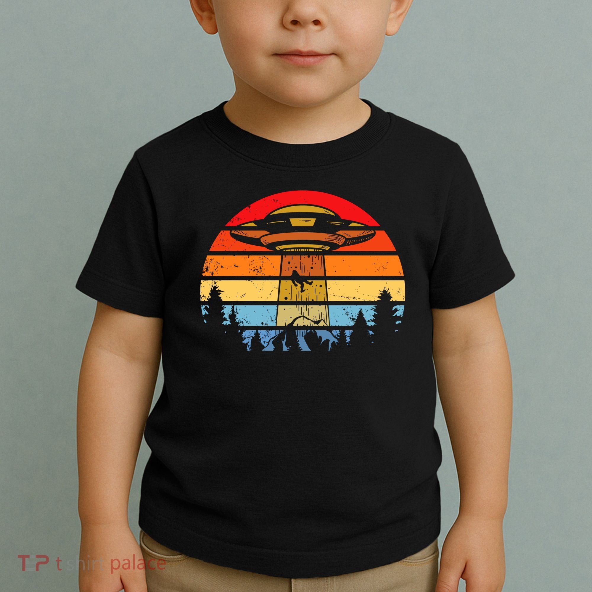 Funny Alien Yeti Bigfoot UFO Plus Size Toddler T-Shirt