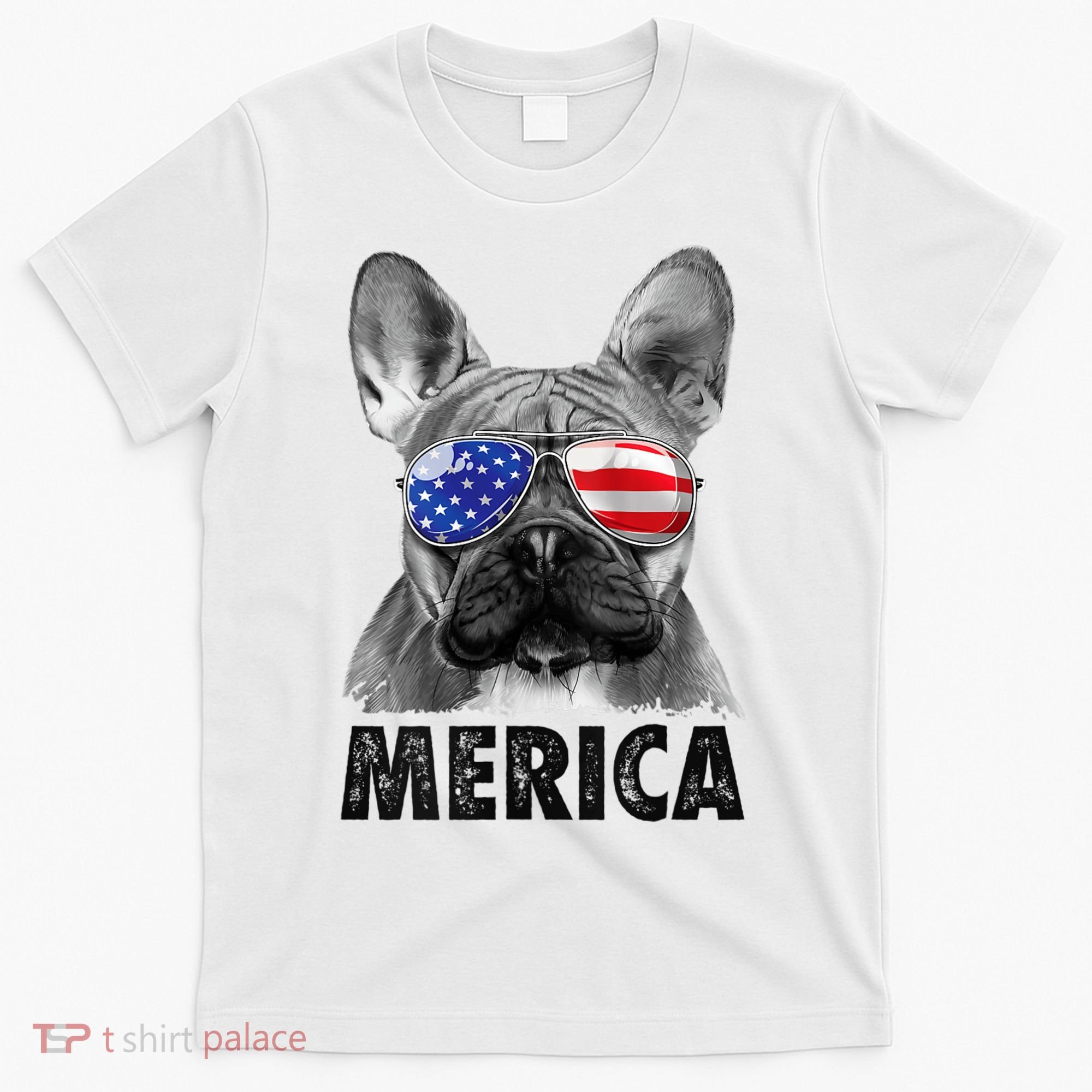 French Bulldog 4th Of July Shirts Merica Usa Flag T-Shirt