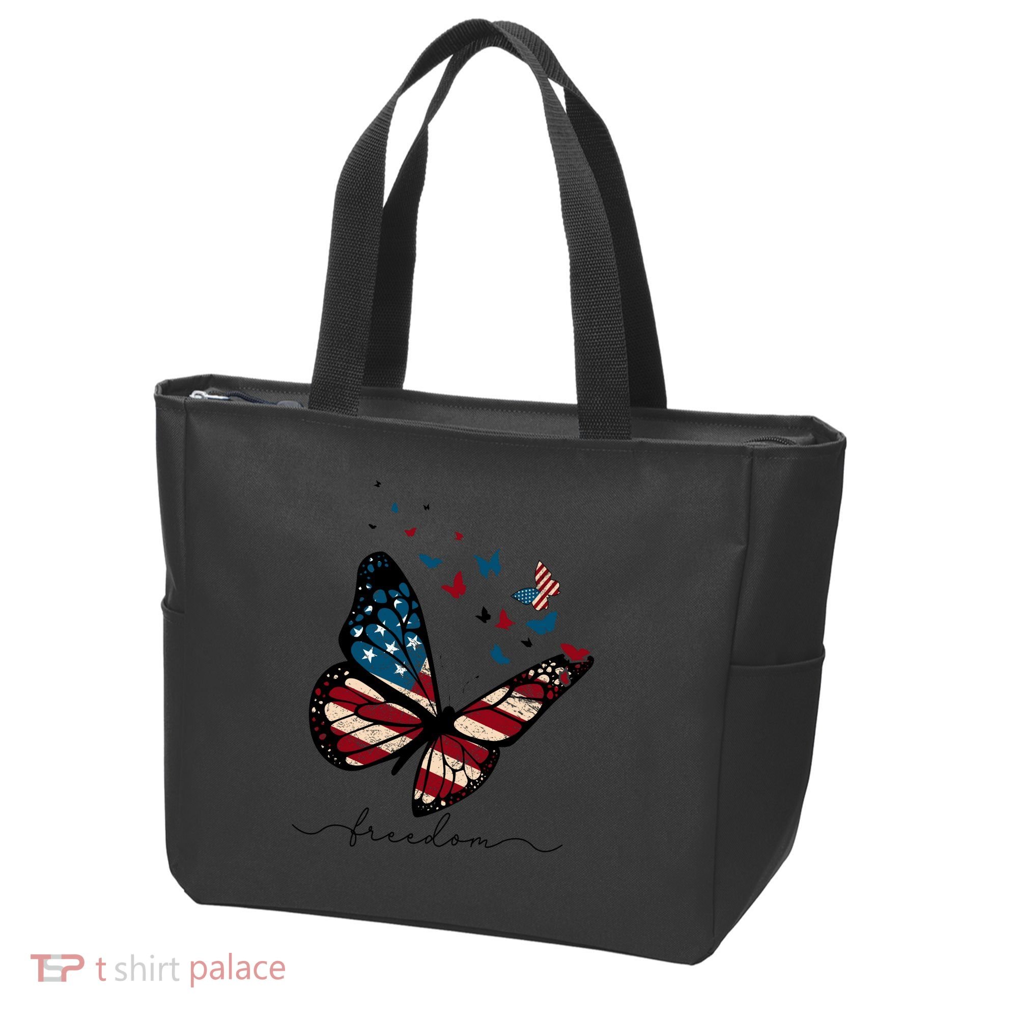 Freedom Butterfly 4th Of July Tote Bag