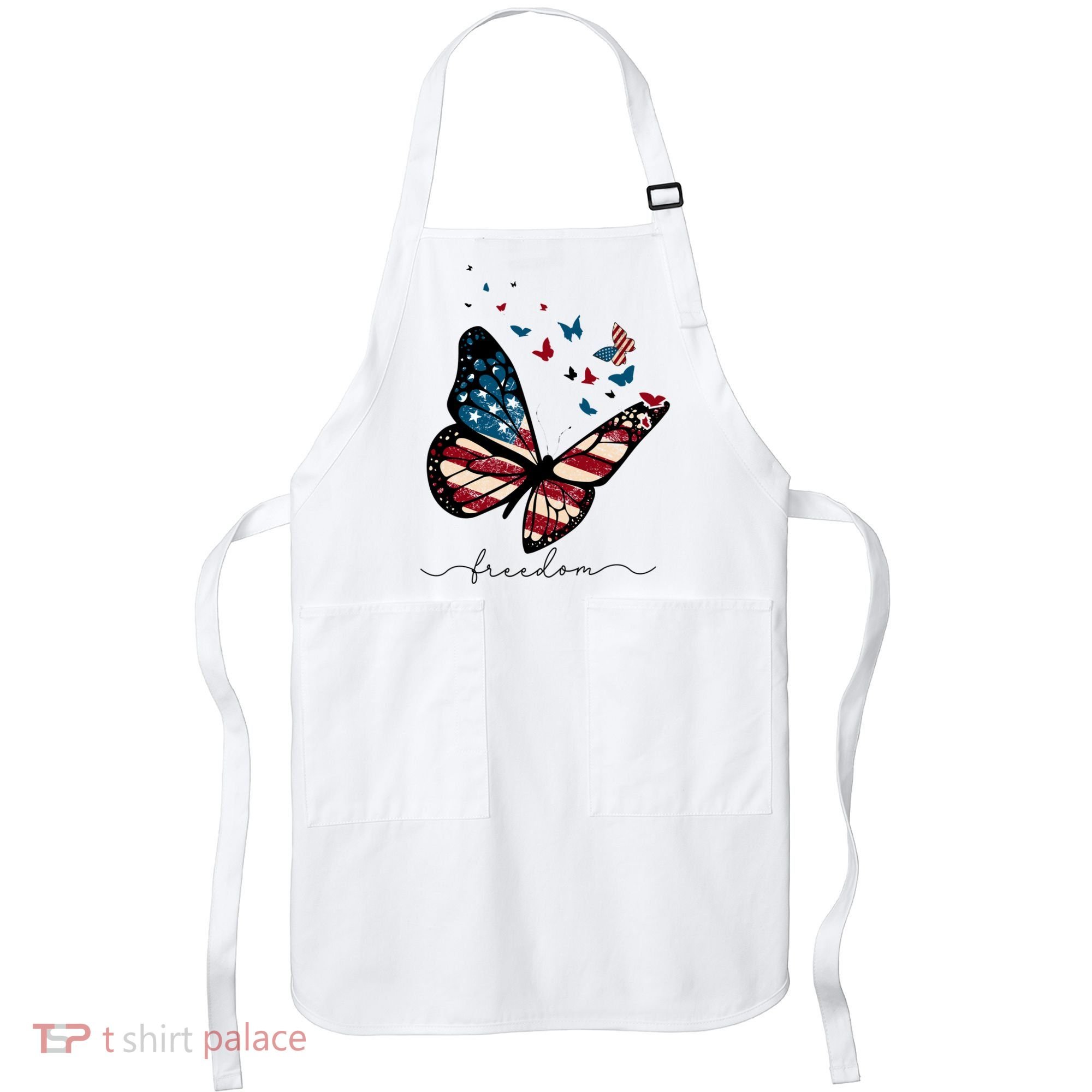 Freedom Butterfly 4th Of July Apron