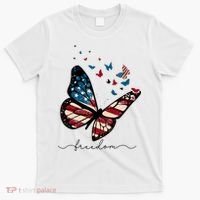 Freedom Butterfly 4th Of July T-Shirt thumb 0