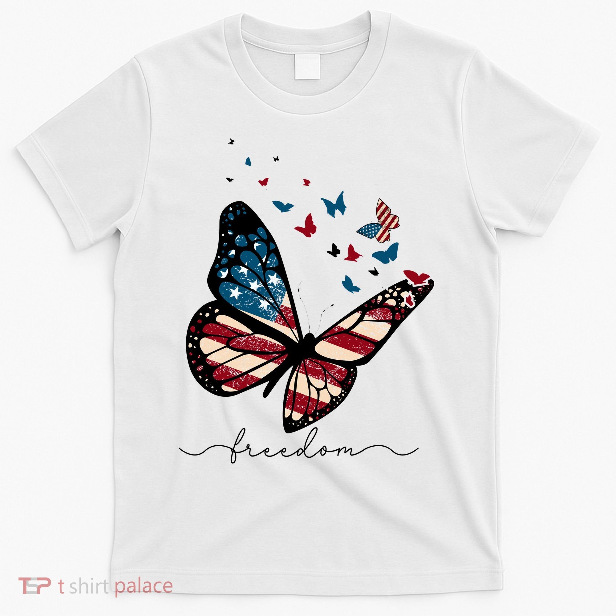 Freedom Butterfly 4th Of July T-Shirt