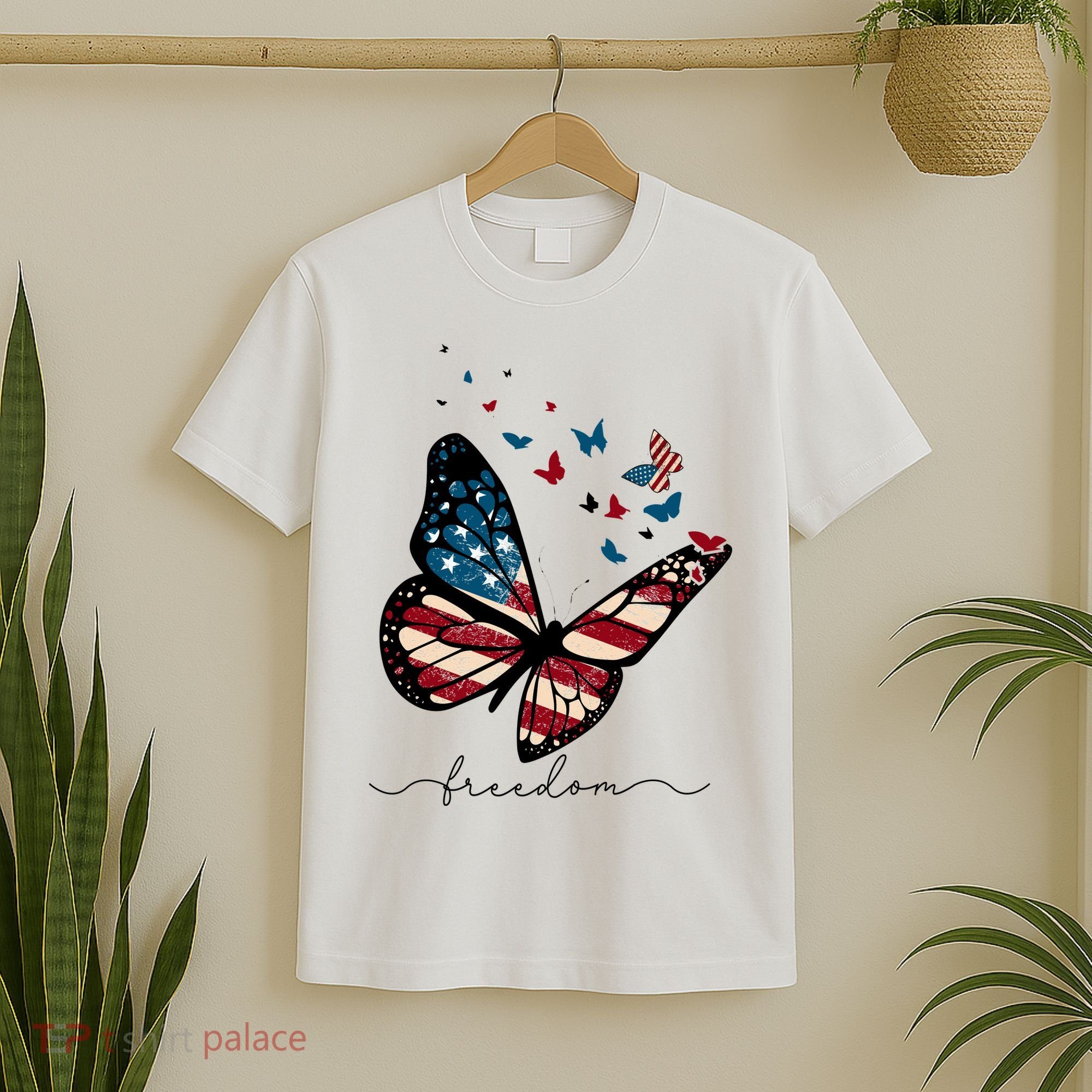 Freedom Butterfly 4th Of July T-Shirt