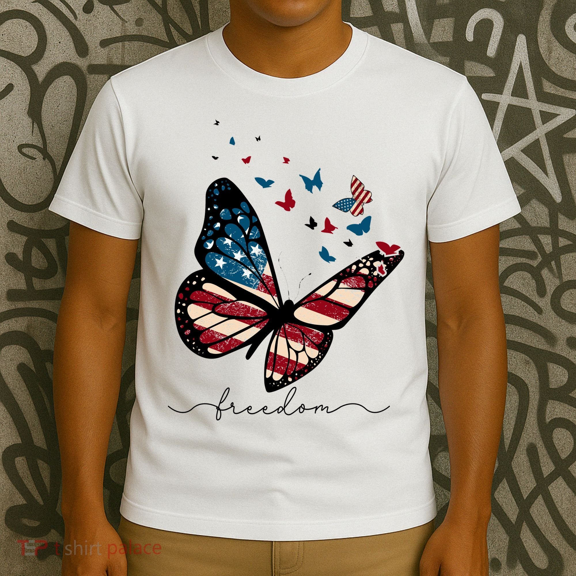 Freedom Butterfly 4th Of July T-Shirt