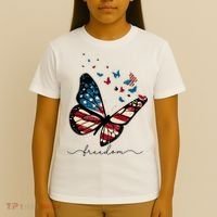 Freedom Butterfly 4th Of July T-Shirt thumb 4