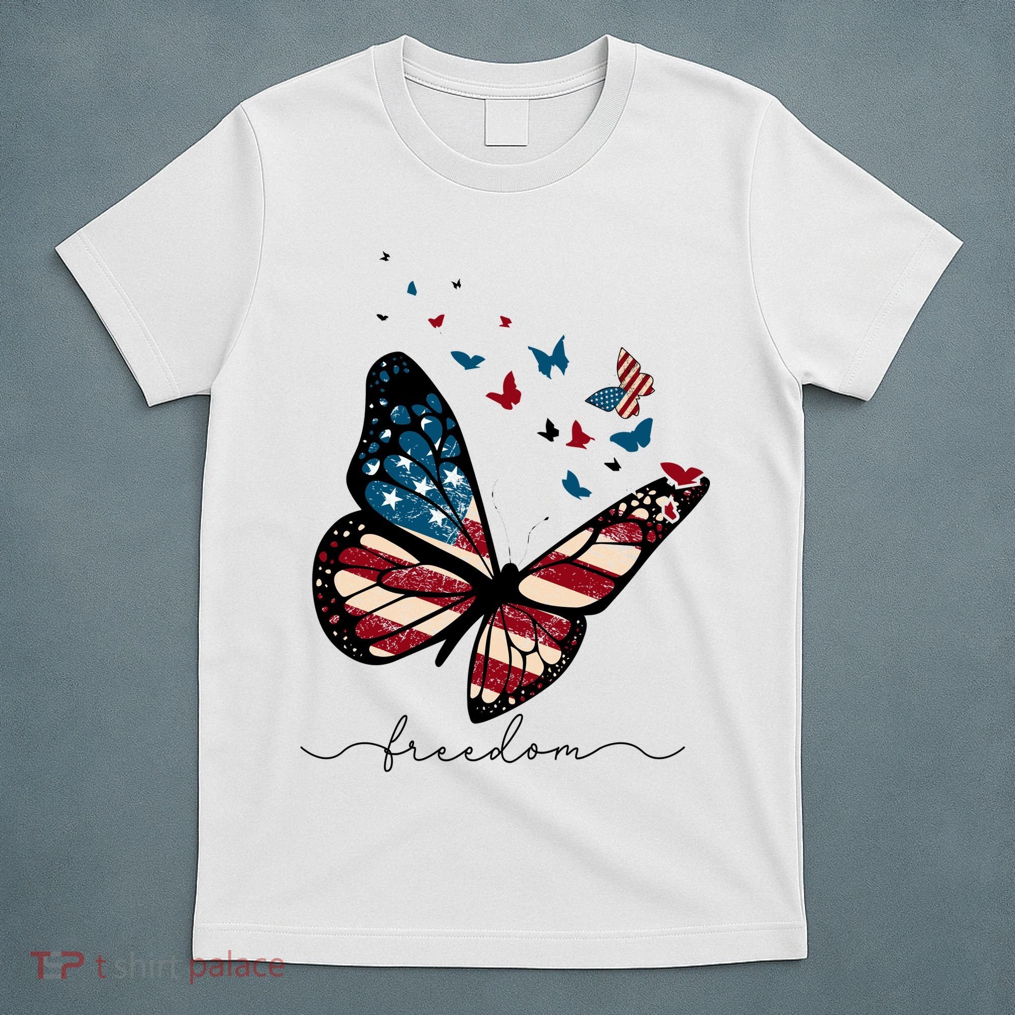 Freedom Butterfly 4th Of July T-Shirt