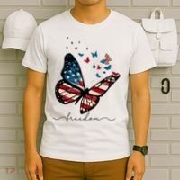 Freedom Butterfly 4th Of July T-Shirt thumb 6