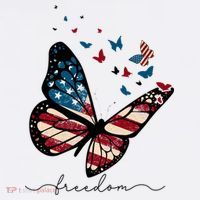 Freedom Butterfly 4th Of July T-Shirt thumb 7