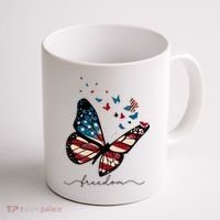 Freedom Butterfly 4th Of July Coffee Mug thumb 1