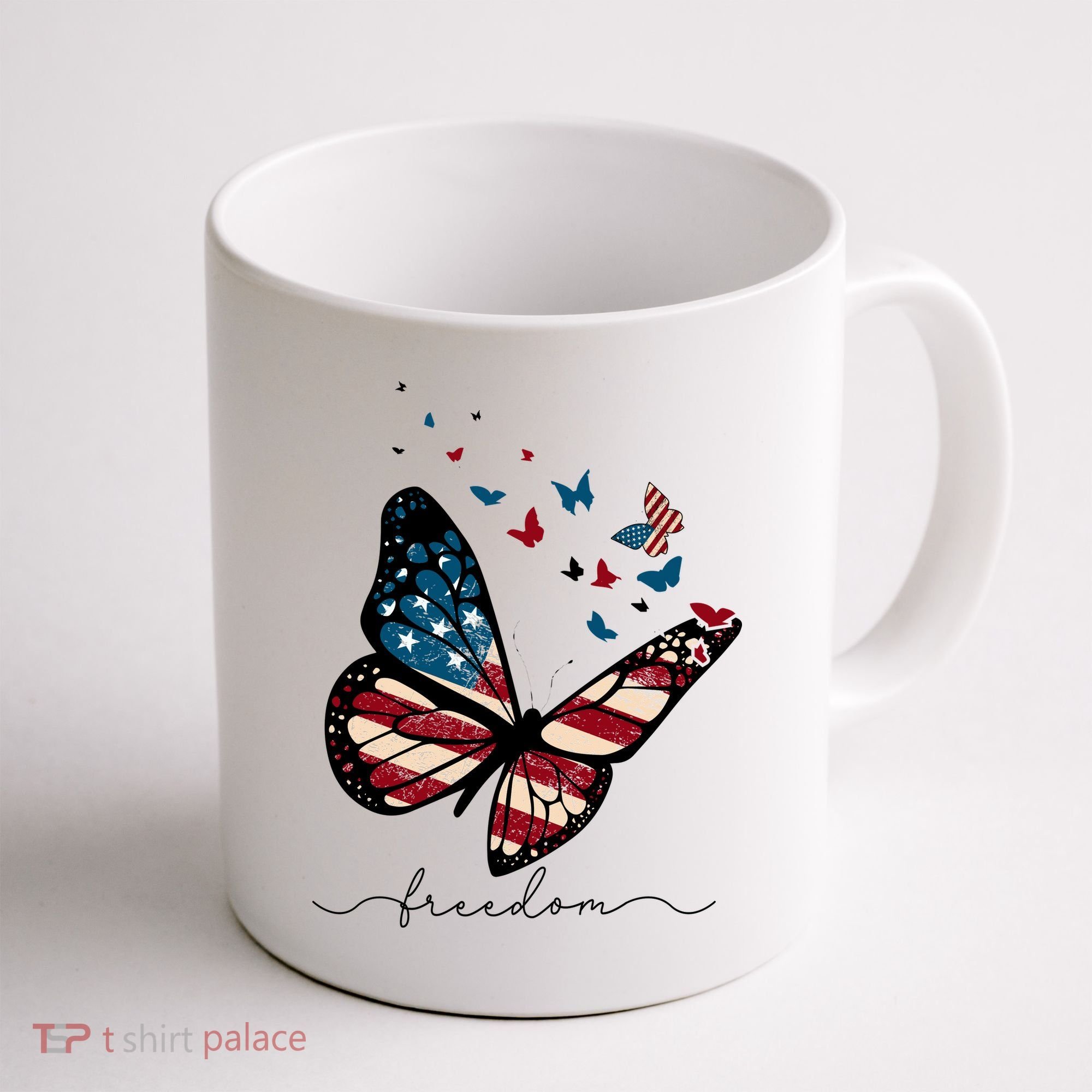 Freedom Butterfly 4th Of July Coffee Mug