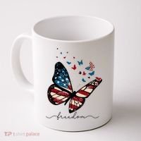Freedom Butterfly 4th Of July Coffee Mug thumb 0