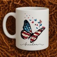 Freedom Butterfly 4th Of July Coffee Mug thumb 2