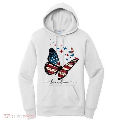 Freedom Butterfly 4th Of July Women's Hoodie